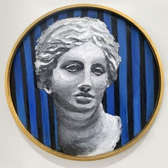 Venus in Blue, Painting, Oil on Wood Panel