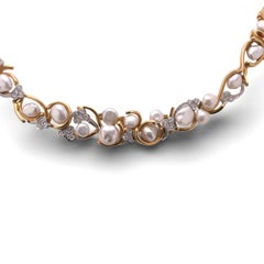 Julia Plana 18KT Gold Diamant & Südseeperlen Halskette