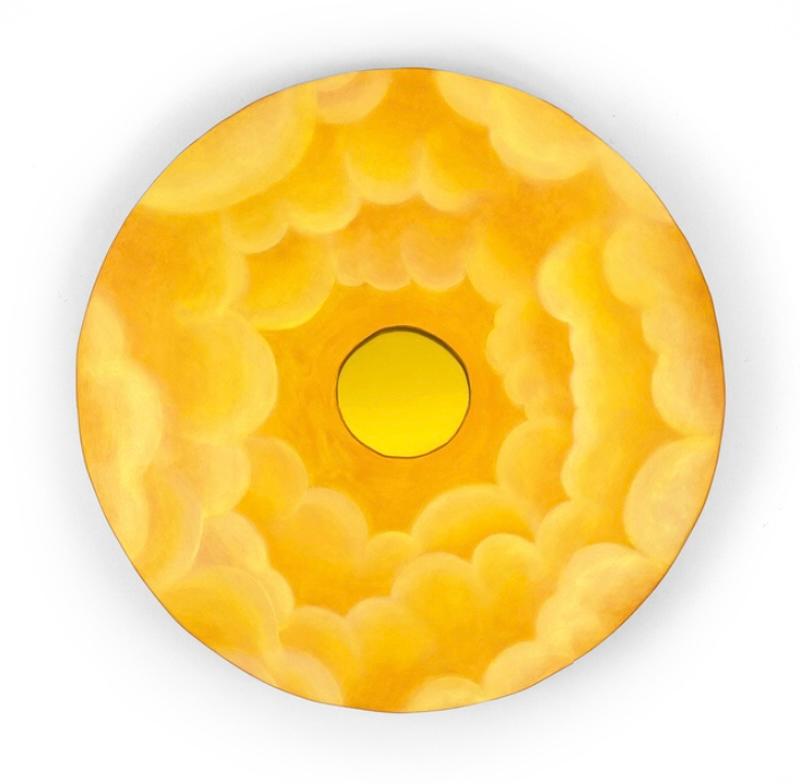 Espejo Nube Solar, amarillo dorado