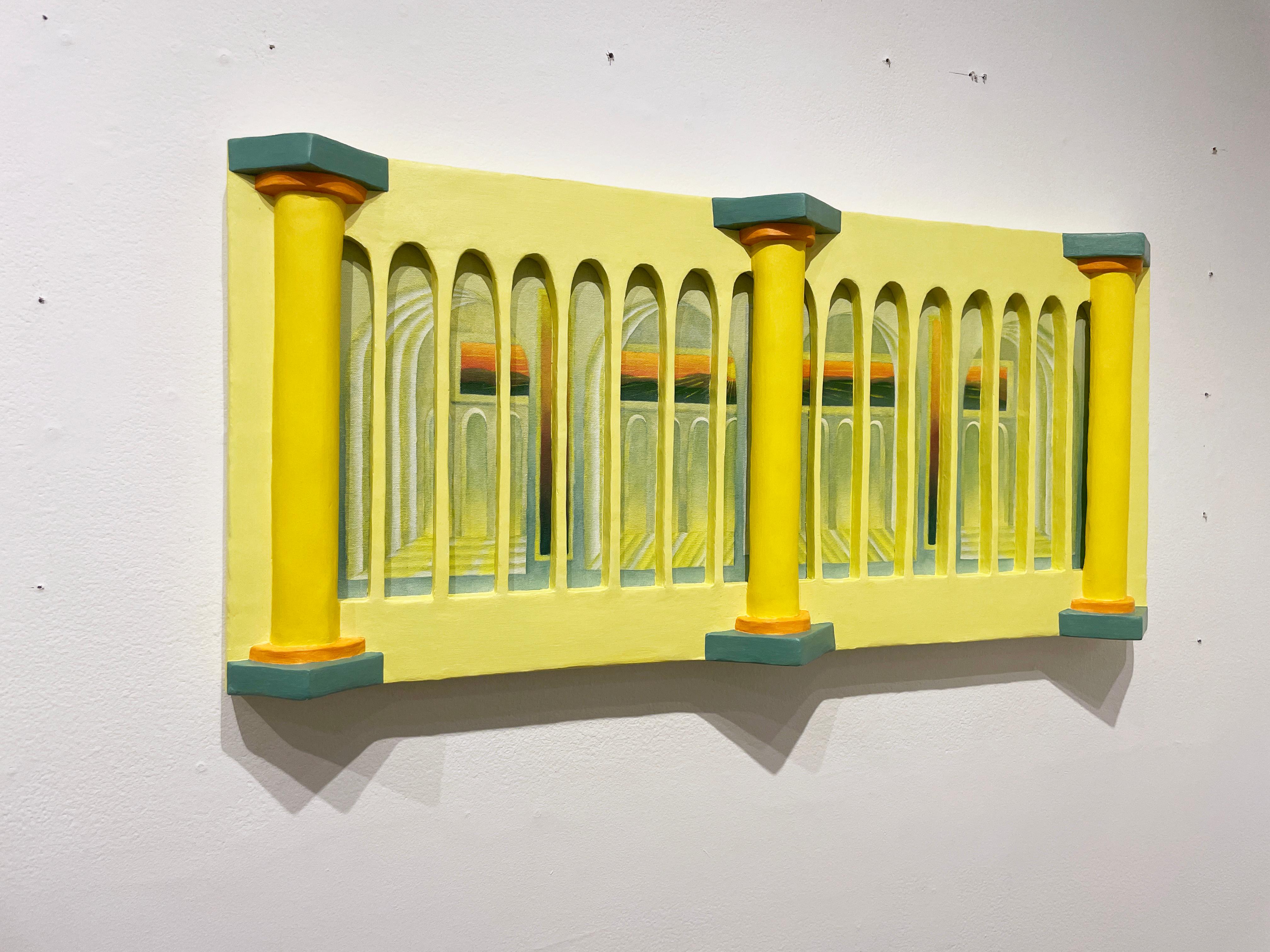 Venturi Scott Brown Designs per Gianni Versace, architettura, sole, interni - Painting di Julia Policastro