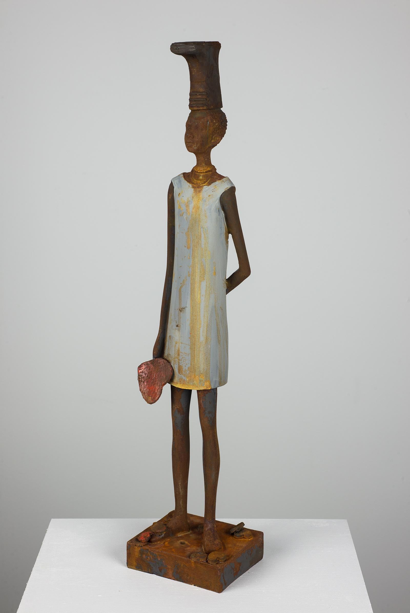 Julia Rivera Figurative Sculpture - Honest Hearts Produce Honest Action
