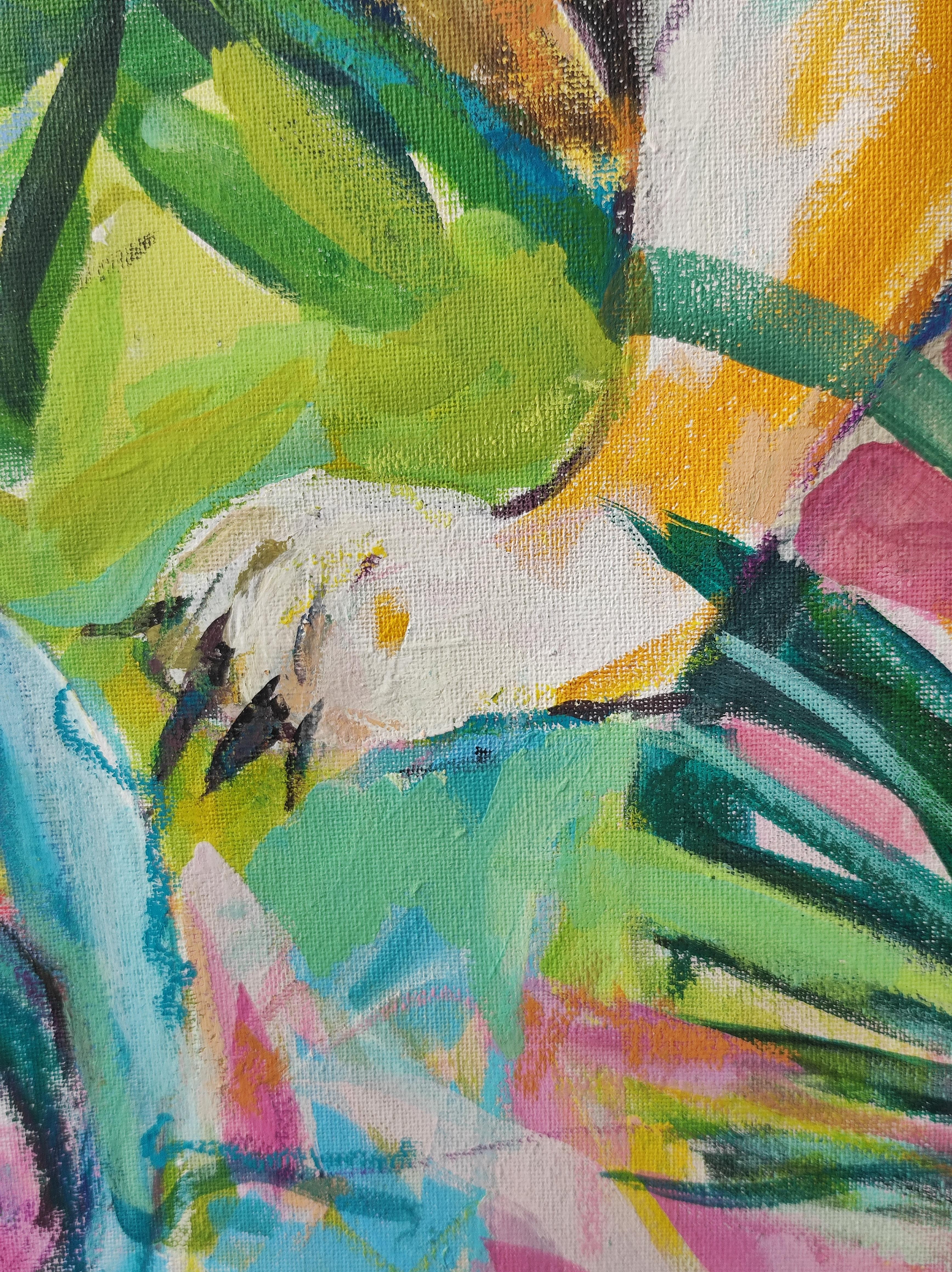 Knowing the Path - Brown Figurative Painting by Julia Ruf