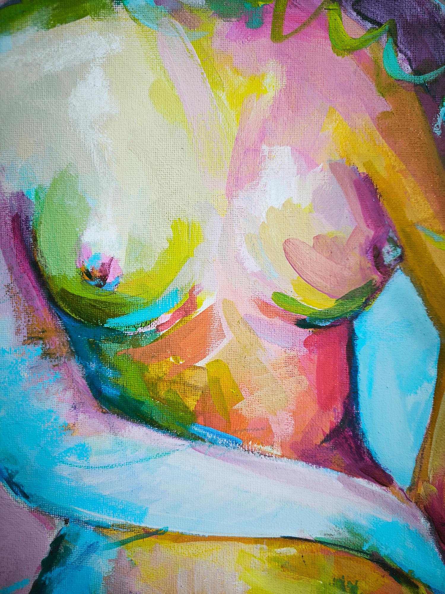 Painting of a young woman — “The Sky Within” For Sale 8