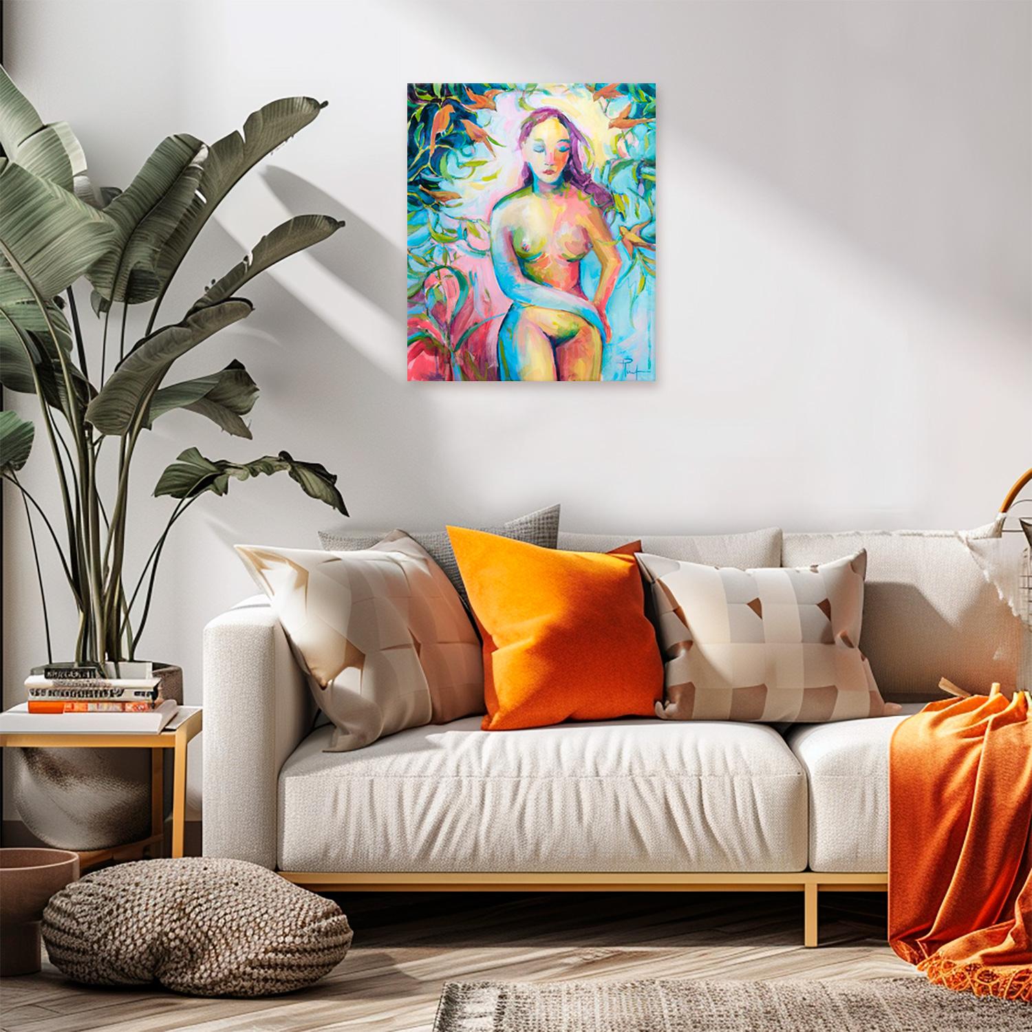 Painting of a young woman — “The Sky Within” For Sale 1