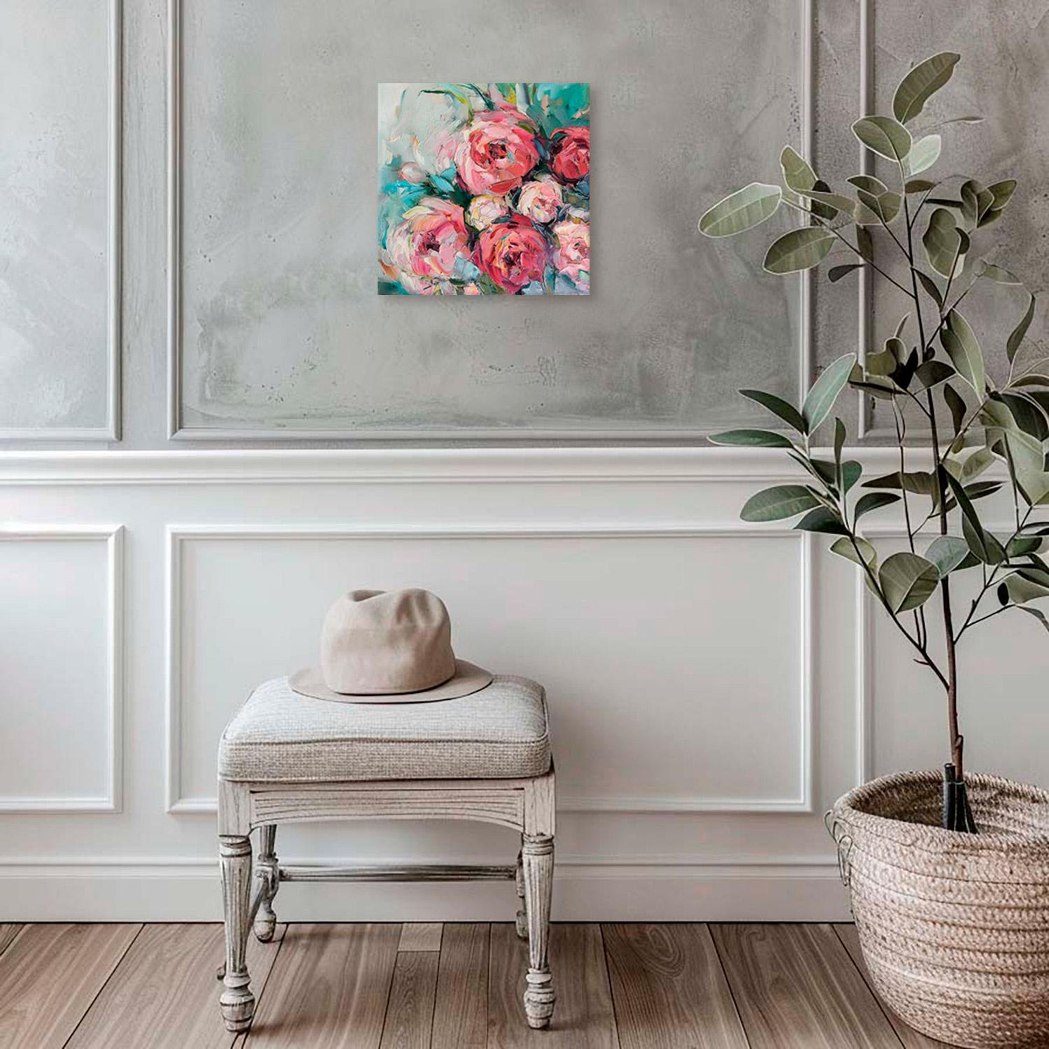 Peonie. Quadro originale floreale in vendita 2