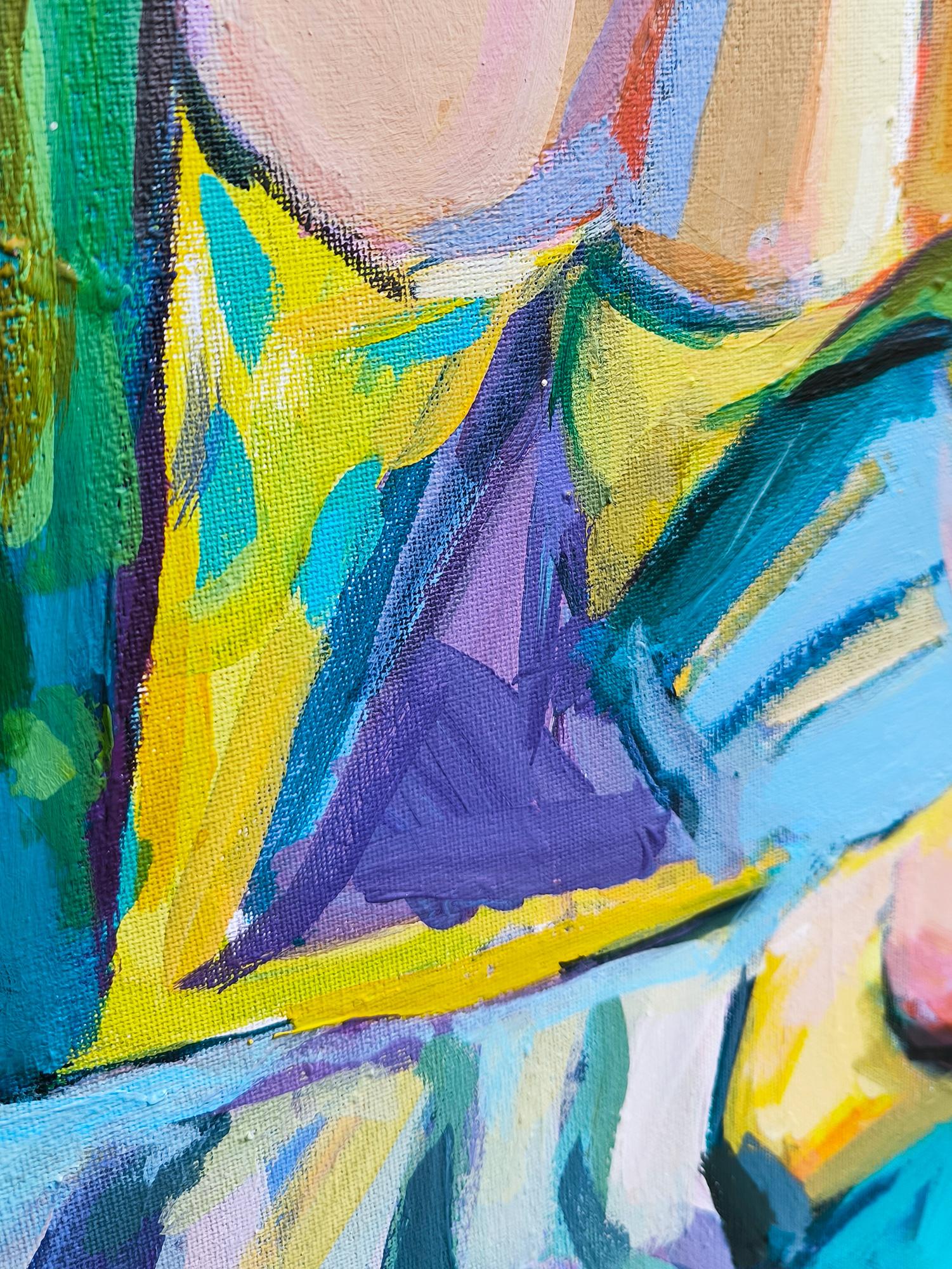 Porträt eines Mädchens Iiris (Braun), Portrait Painting, von Julia Ruf