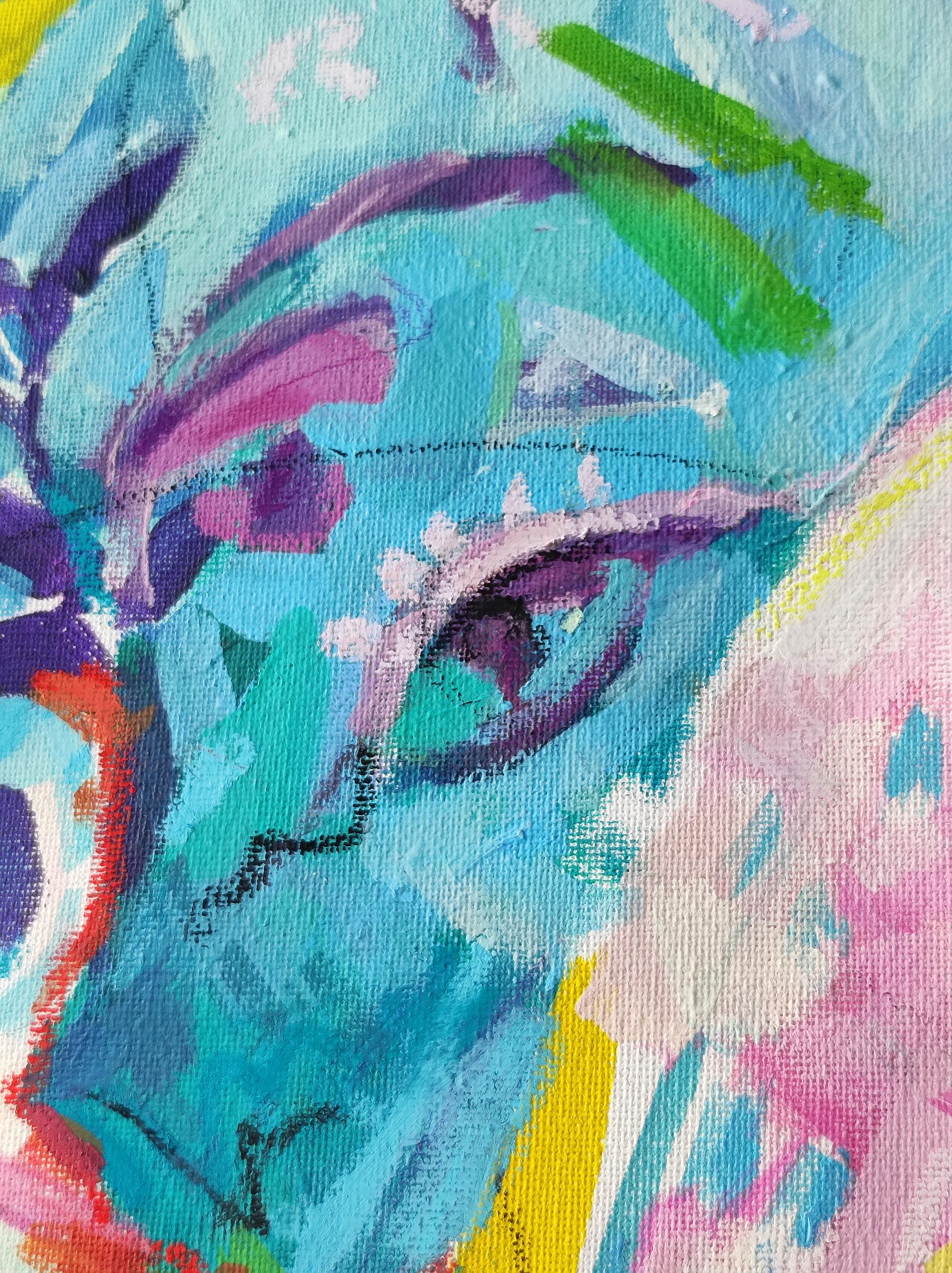 The Watchers (Grau), Animal Painting, von Julia Ruf