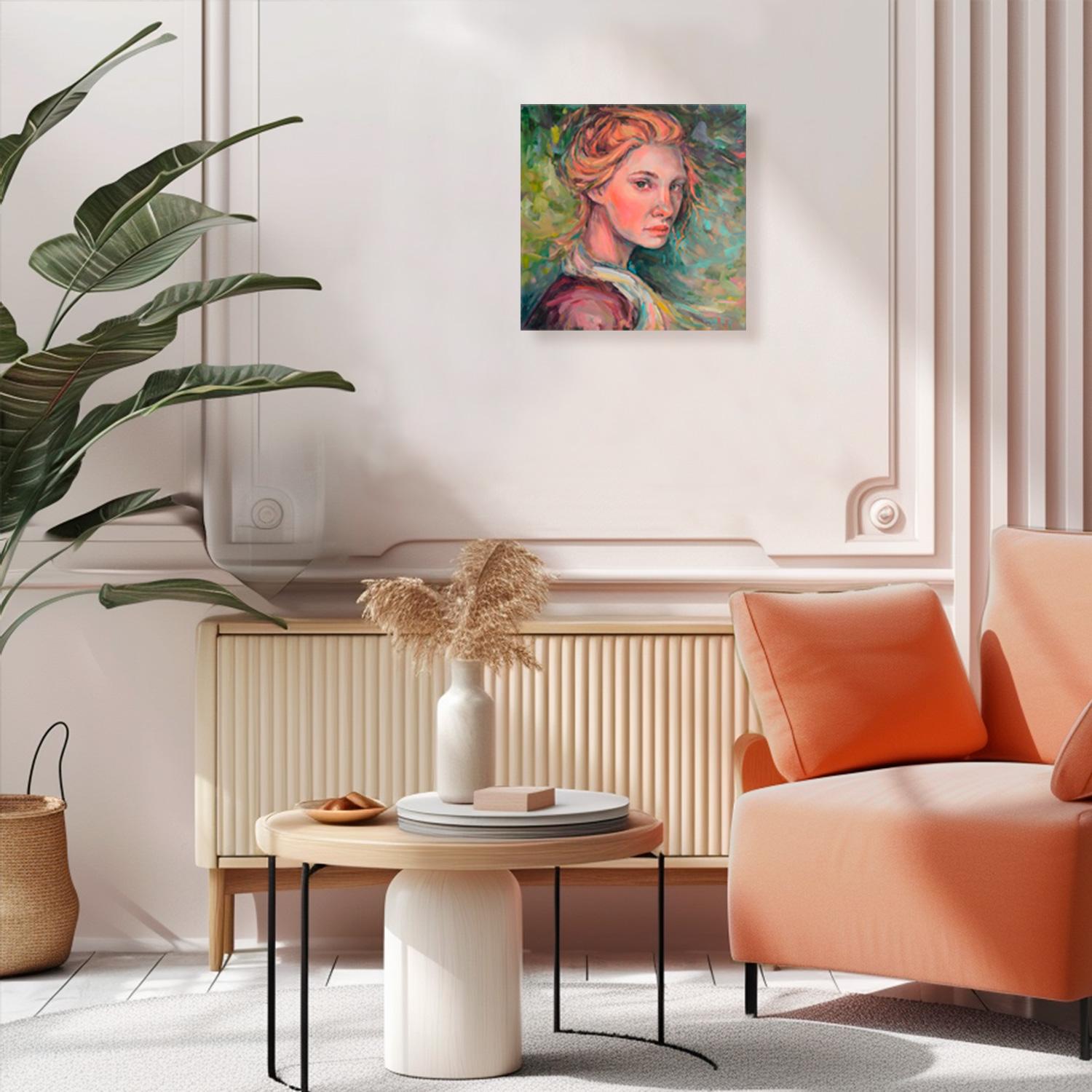Ritratto di donna. Sussurro di primavera - Painting Moderno di Julia Ruf