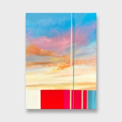 Pintura al óleo abstracta celestial, "Episodio de la luz n. 19"