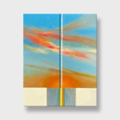 Peinture  l'huile abstraite cleste,  Light Episode n. 20