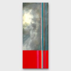 Abstraktes Öl- und Harzgemälde, „Dusk A“, „Dusk A“