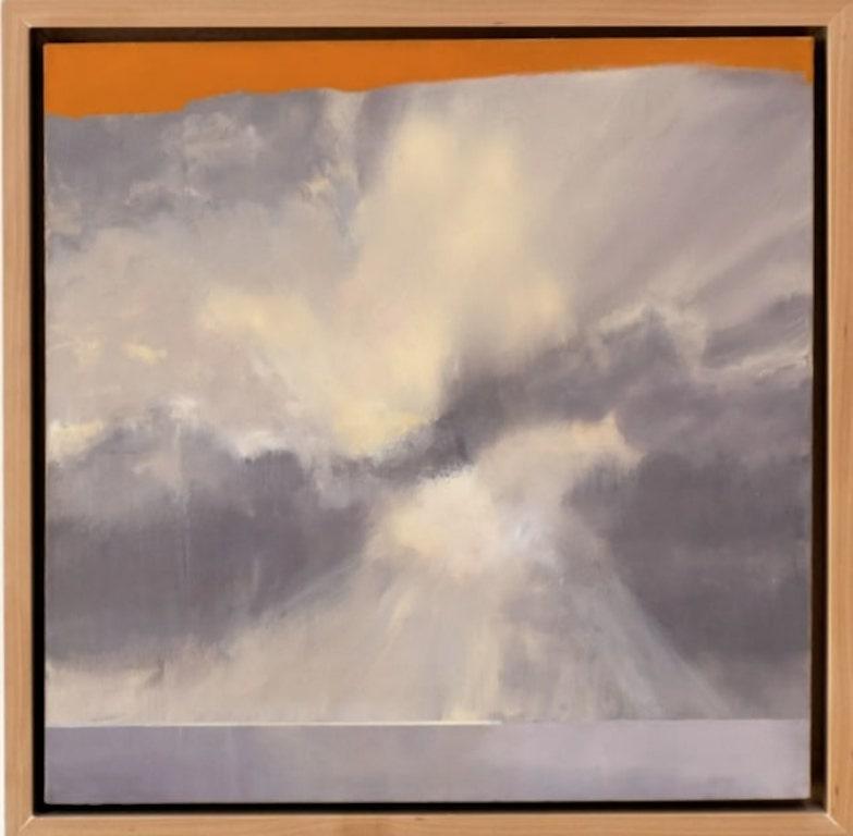 Julia San Roman Abstract Painting - Abstract Oil Painting, "Horizon II"