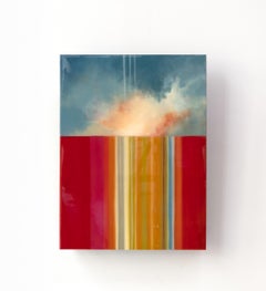 Colorful Oil and Resin Abstract Painting, "Light Episode n. 12"