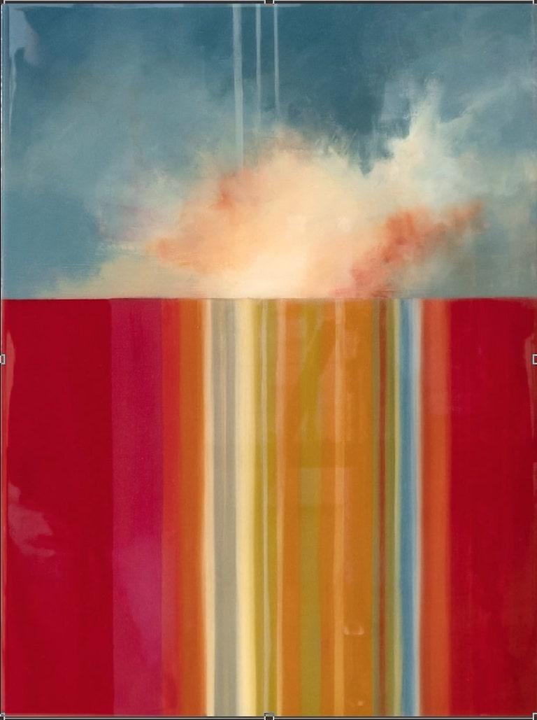 Abstract Painting de Julia San Roman - Pintura abstracta al óleo y resina de colores, "Episodio de la luz n. 12"