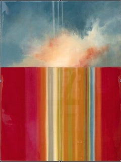 Pittura astratta colorata ad olio e resina, "Episodio di luce n. 12"