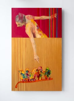 "Dile Que No", Surrealist Oil Painting on Canvas, Unframed, 2010+