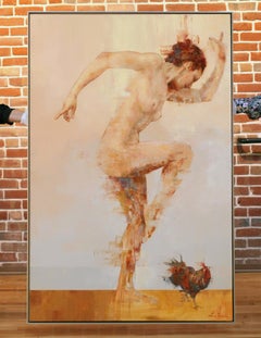 "Brief. Kauai I", Surrealist Figurative Oil Painting, Framed, 2010-