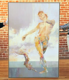 Surrealist Figurative painting, "Brief. Torrey Pines"