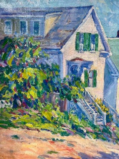 Oil Impressionist Spring Home Scene