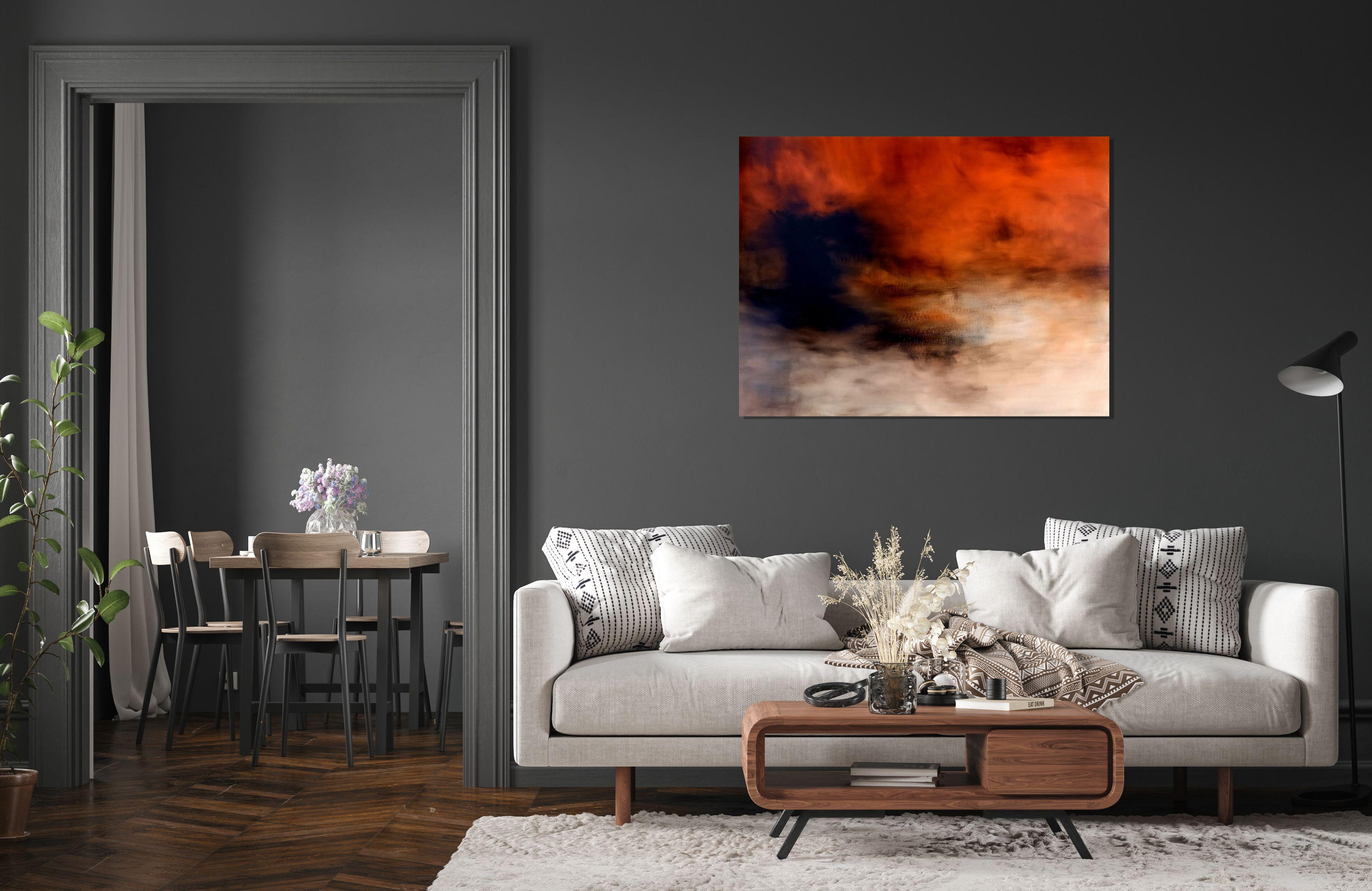 Cadmium Orange Hue, Painting, Oil on Canvas For Sale 3