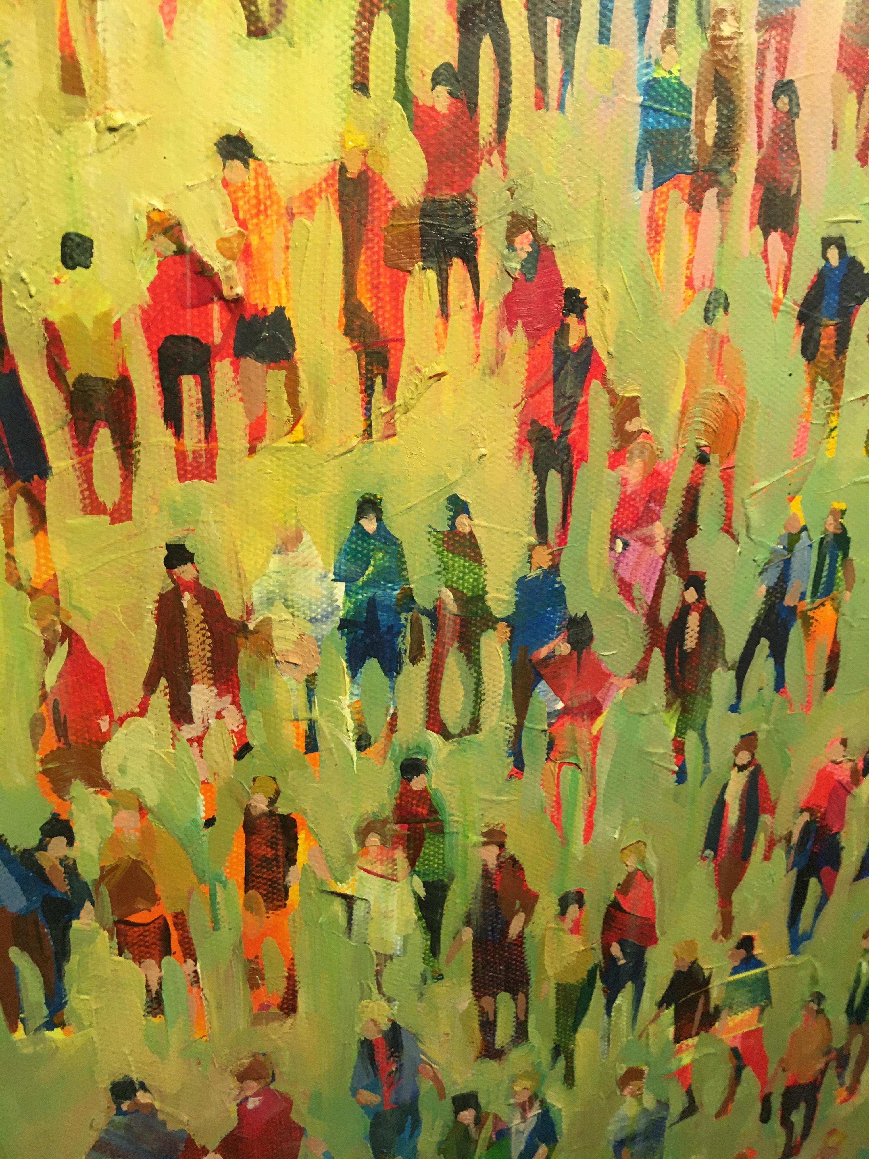 how to paint crowds