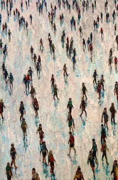 Bright Light - Figurative People Scene: Oil Paint on Canvas