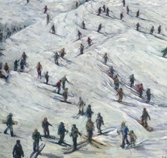 Morning Slope - Crowds City oil Painting Street Views Cityscapes People Figures 