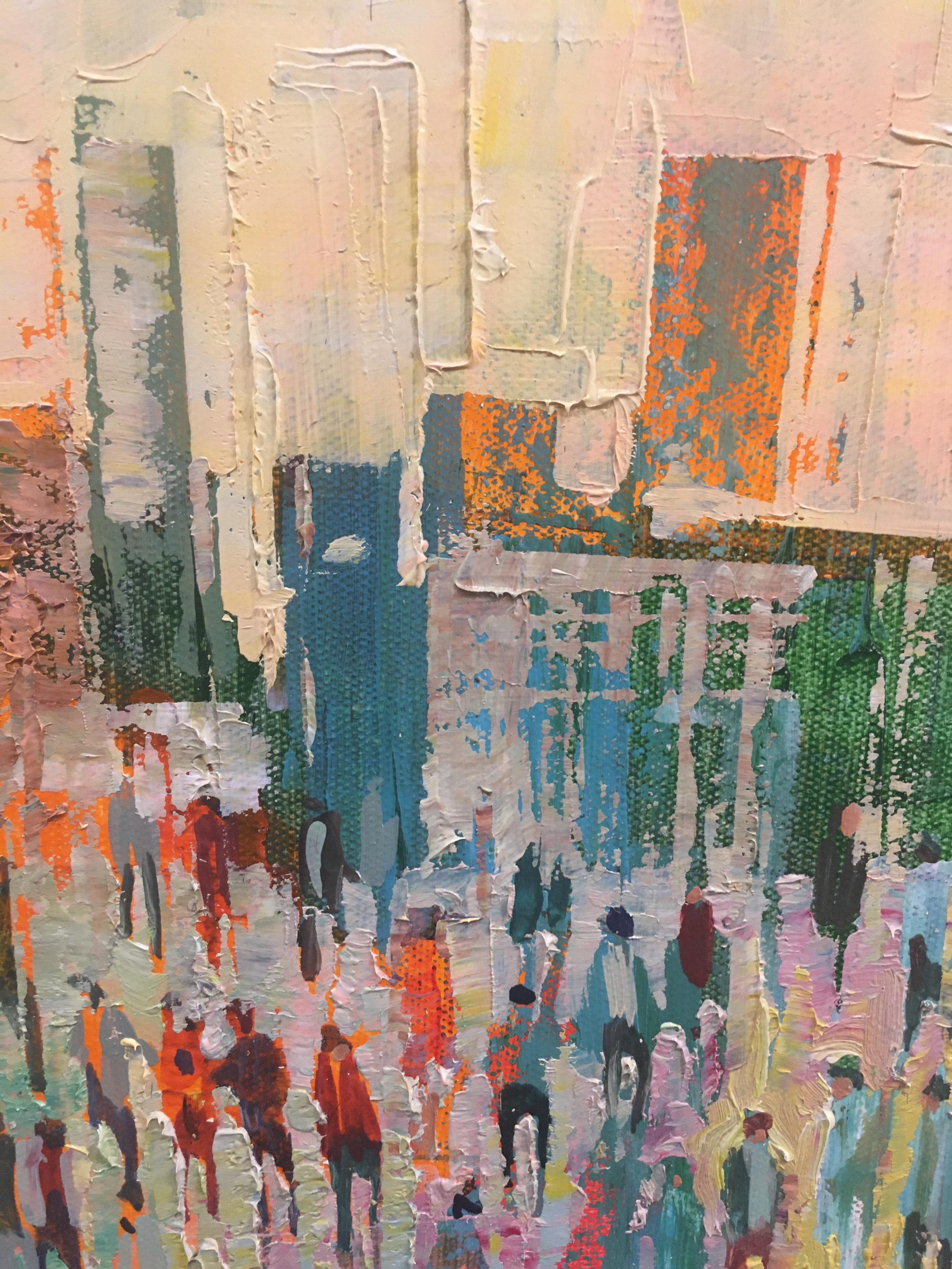 crowd of people painting