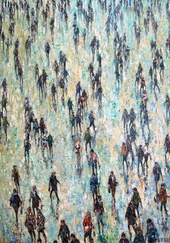 Populate - Crowds City Street Views Cityscapes People Figures oil painting