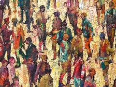 Spettro - Folla di città Pittura ad olio Street Cityscapes Persone Figure