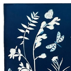 Nocturnal Nature (Orchid, Fern, Closer, Pollinators, etc): Blue & White Floral