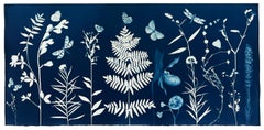 Nocturnal Nature (Orchid, Fern, Closer, Pollinators, etc): Blue & White Floral