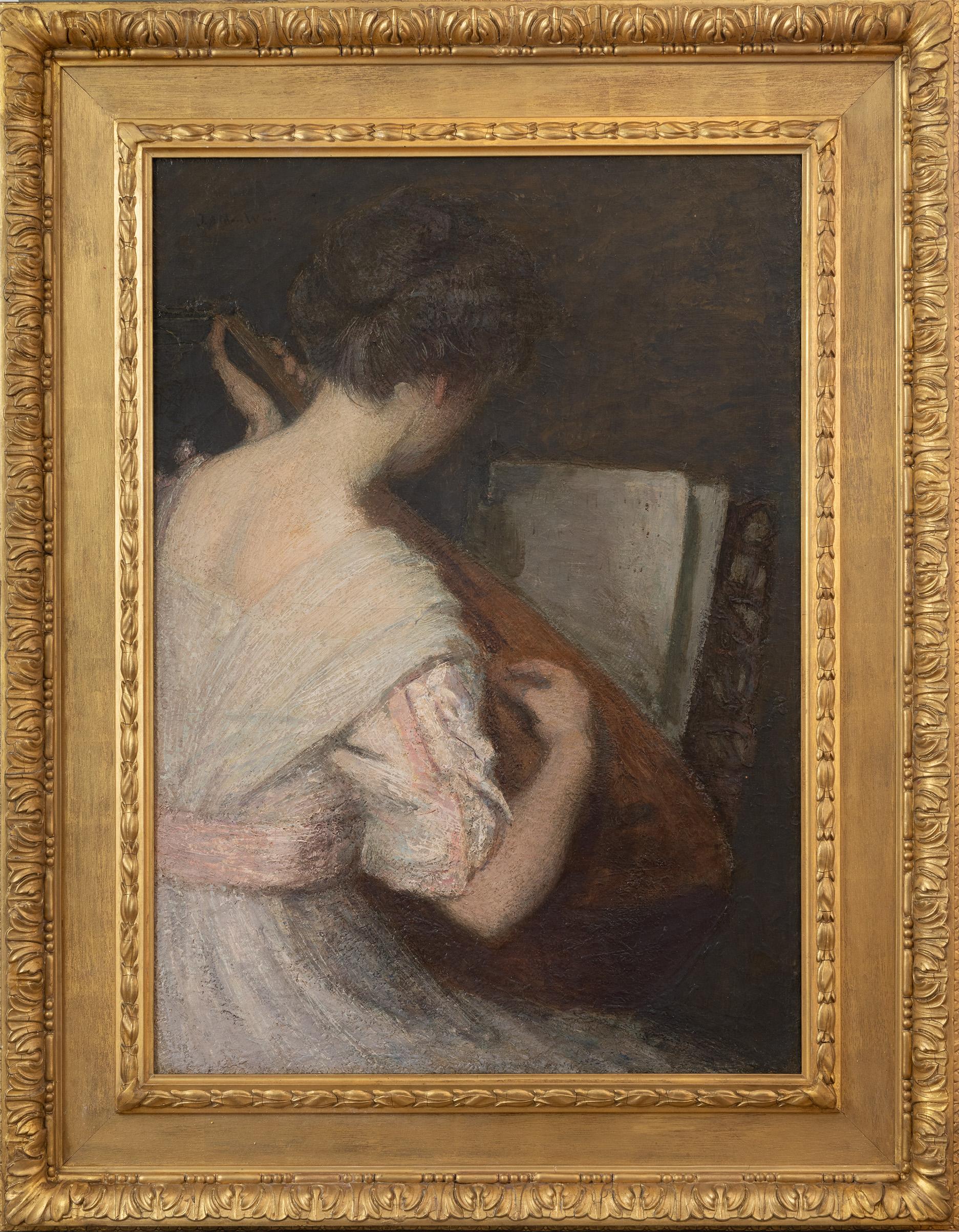 Il suonatore di liuto - Painting di Julian Alden Weir