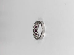 Julian B Designs Ruby and Diamond 14 Karat White Gold Band Ring