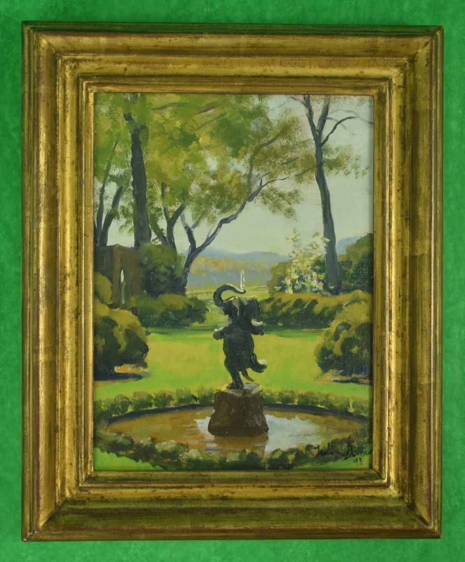 Art Sz: 7 1/2"H x 5 3/4"W
Frame Sz: 10 1/2"H x 8 1/2"W

Provenance: The Estate of Mary S.B. Braga Oakendale, VA

Artist Bio:
Julian Barrow was known for his landscapes and paintings of country houses, conversation pieces and interiors. He studied