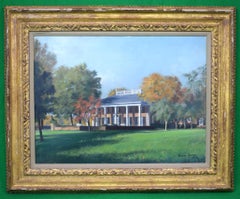 "Julian Barrow (1939-2013): Oakendale, VA Hunt Country Estate" Oil On Canvas