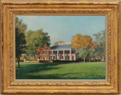 "Julian Barrow (1939-2013): Oakendale, VA Hunt Country Estate" Oil On Canvas