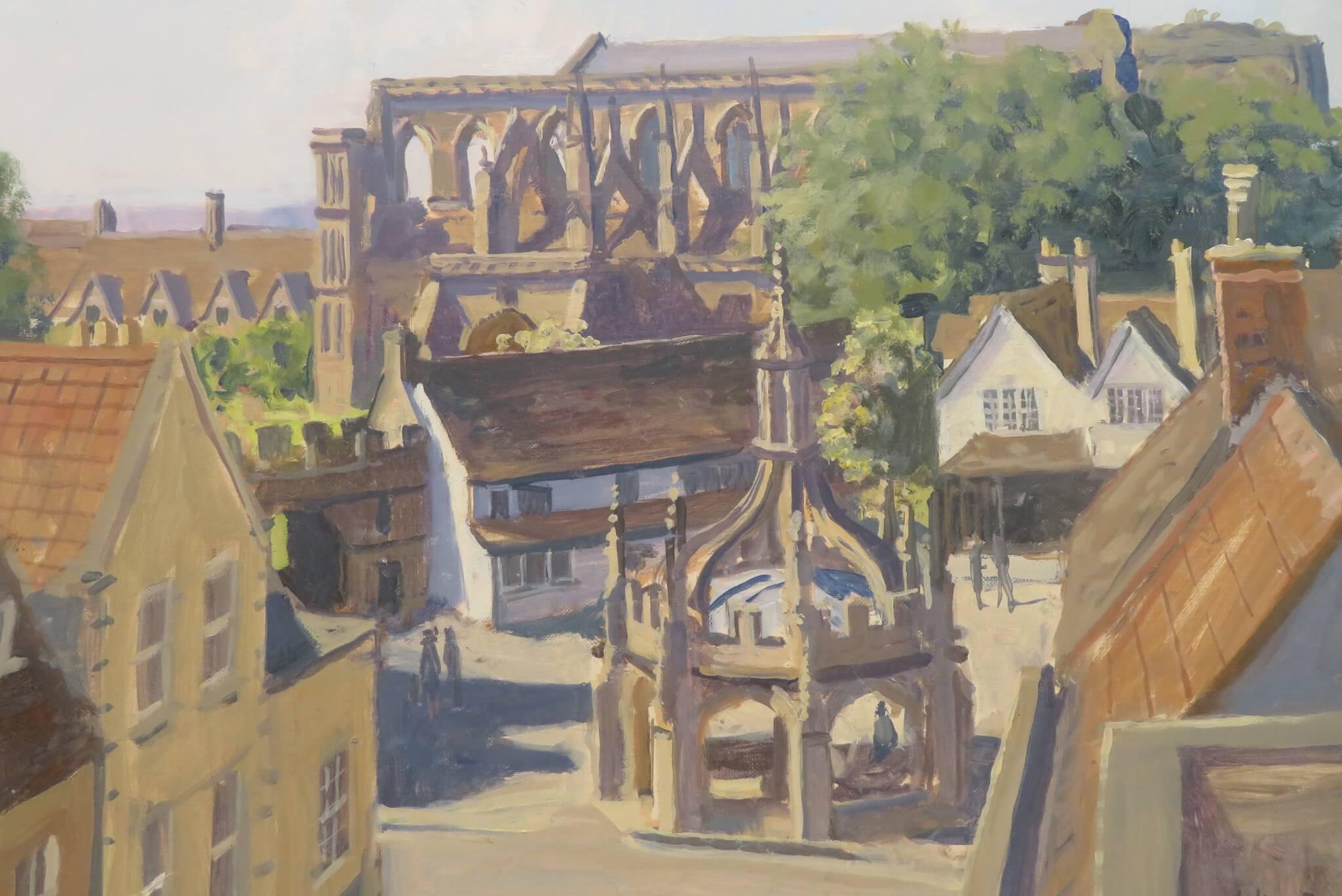 Pittura ad olio originale English Impressionist di Julian Barrow di MALMESBURY 1
