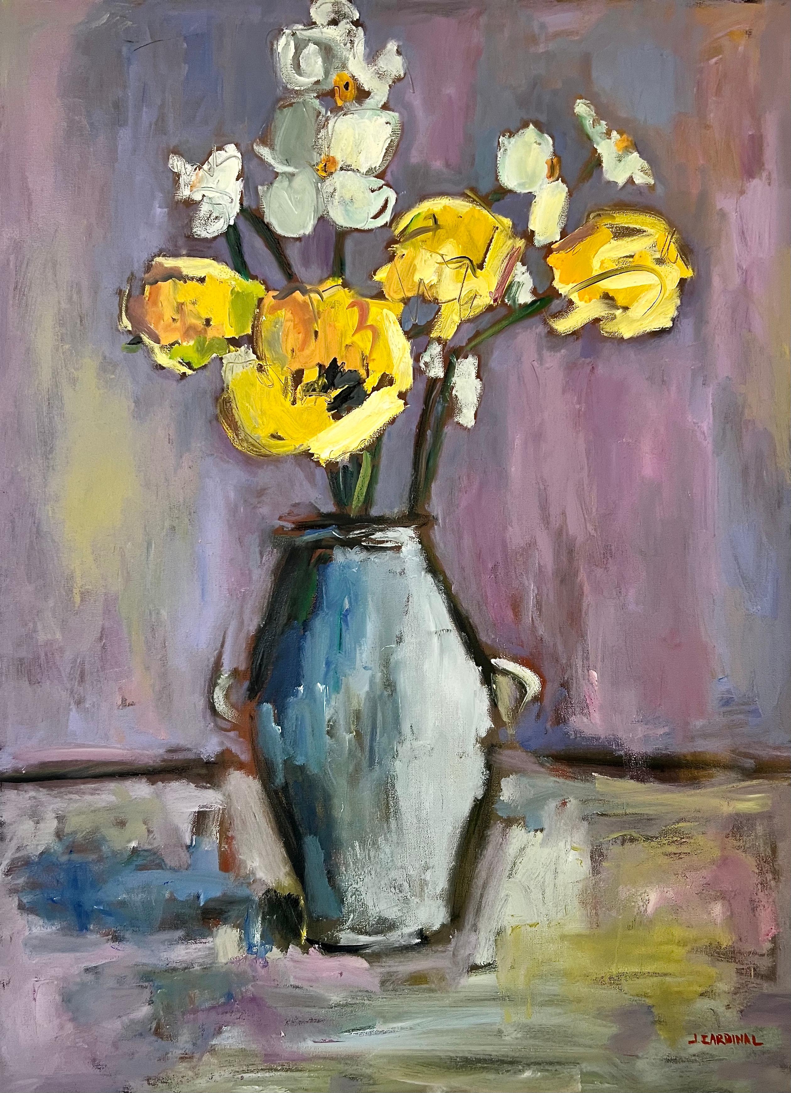 Julian Cardinal Still-Life Painting - Blue Vase