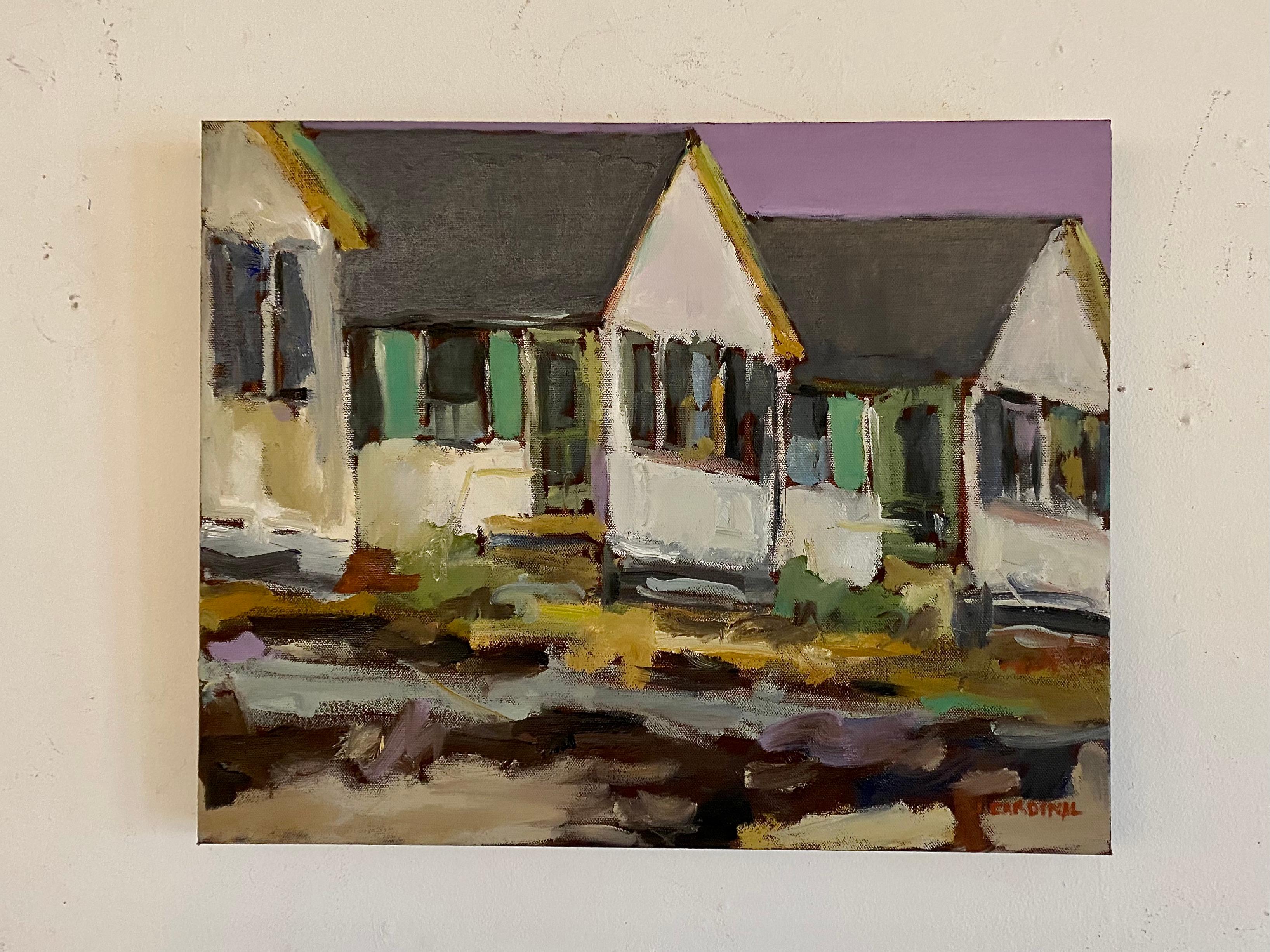 Day's Cottages - Painting de Julian Cardinal