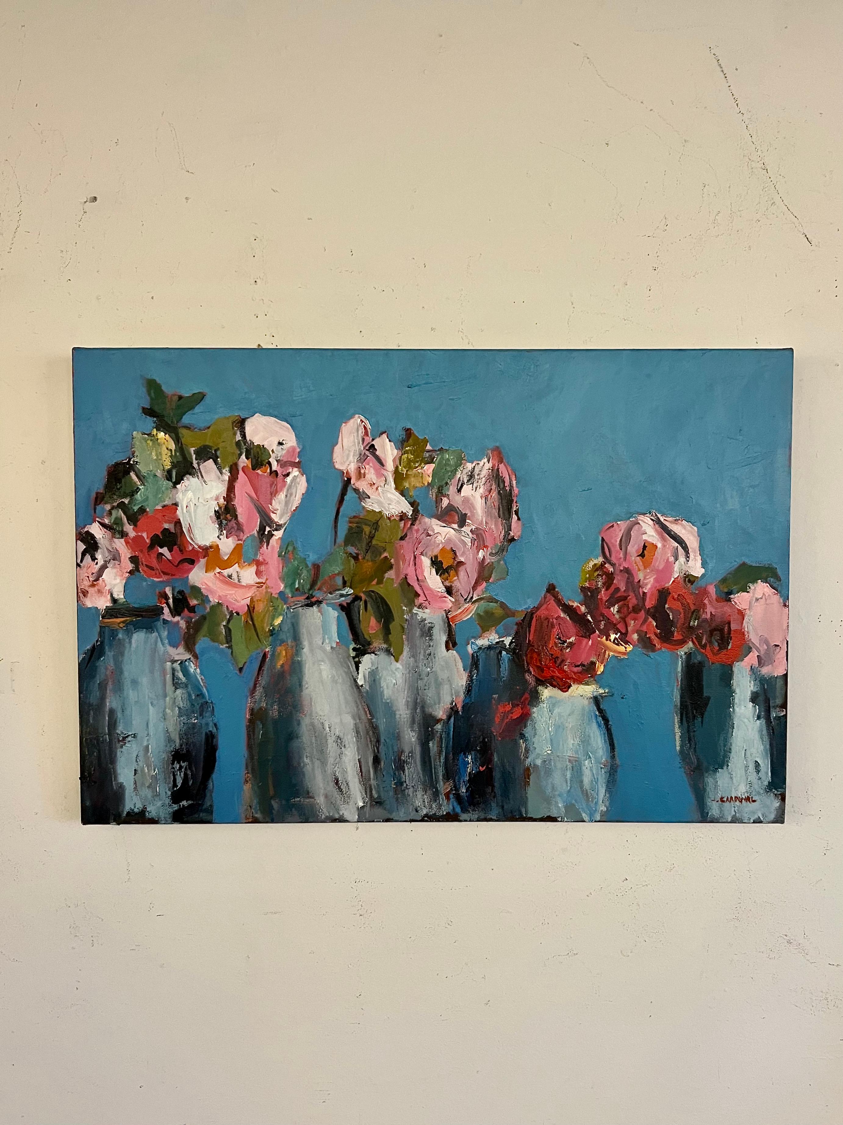 Cinque vasi - Painting di Julian Cardinal