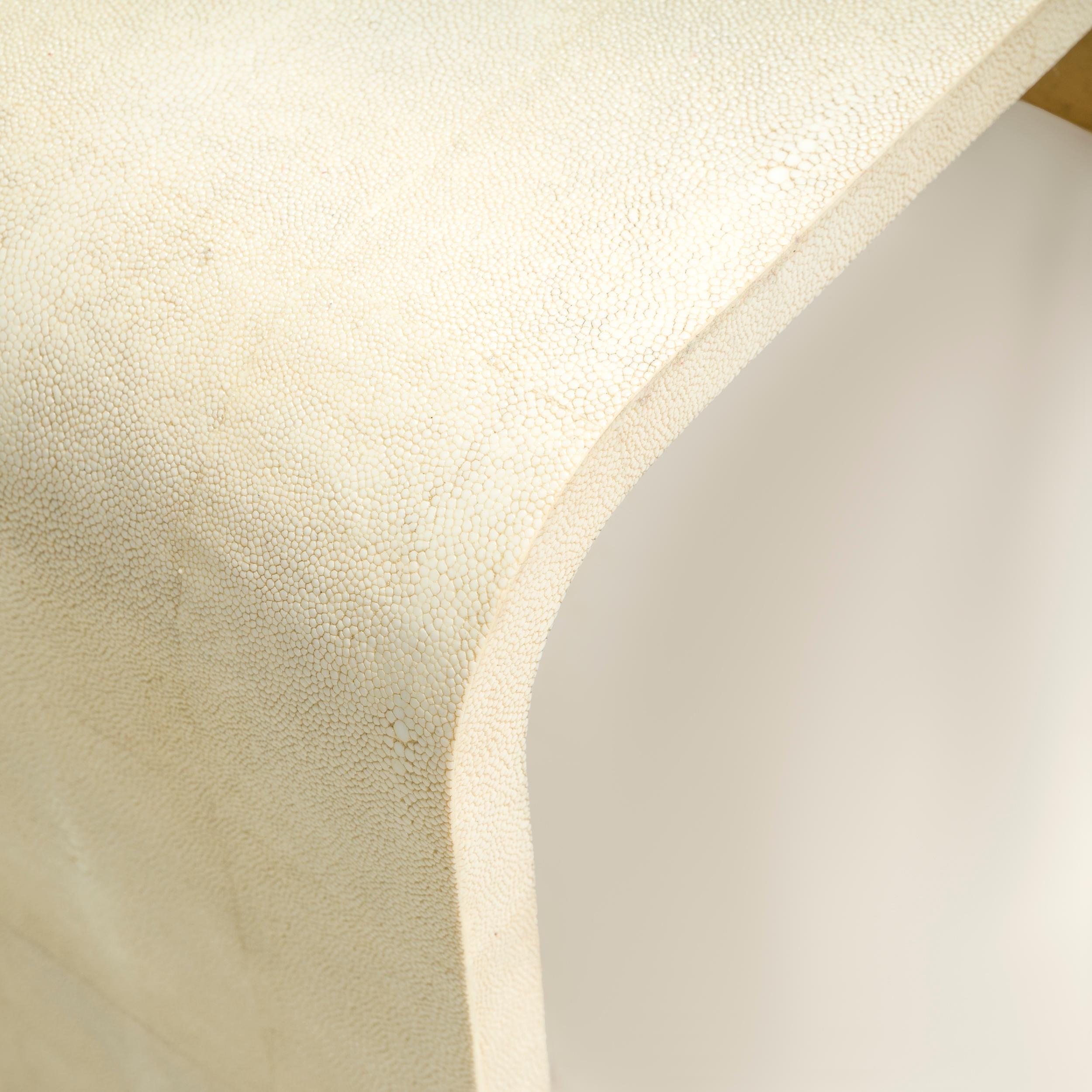 Julian Chichester Cream Faux Shagreen Rene Console Table 1