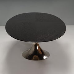 Julian Chichester Dakota Ebonised Oak & Polished Nickel Oval Dining Table