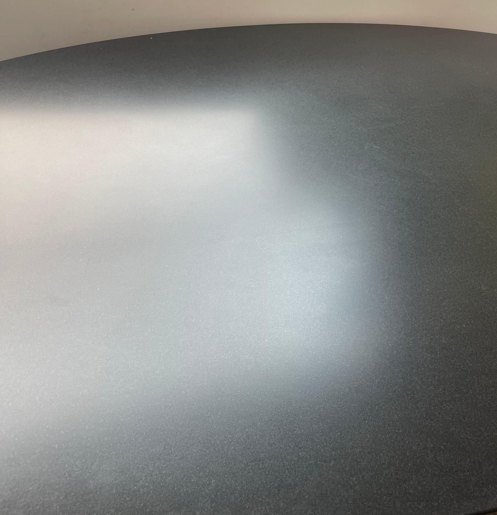 Julian Chichester Dakota Oval Table w/ Metal Base & Marble Top. England, 1990's. For Sale 1