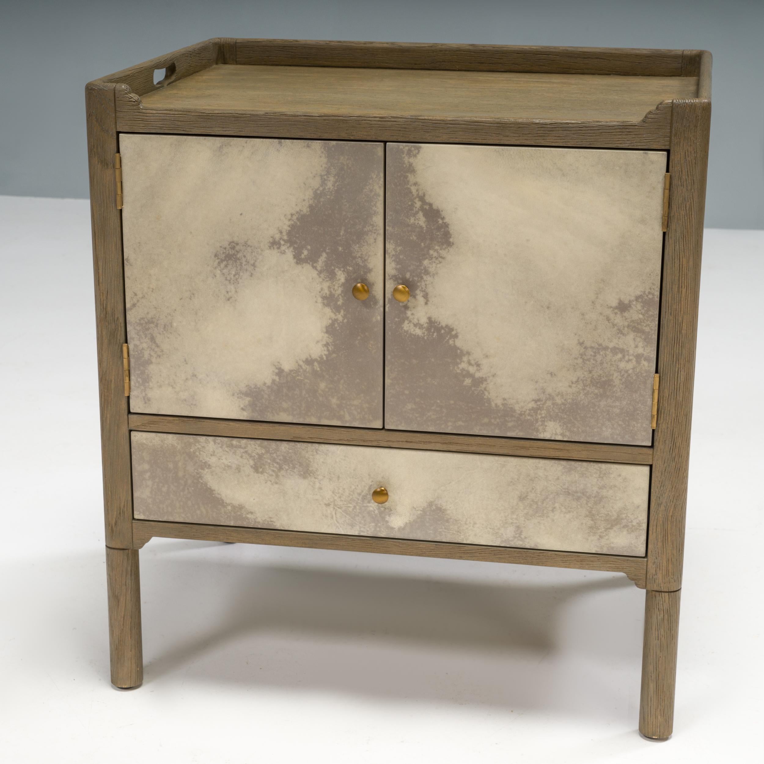 Oak Julian Chichester Monty Vellum Bedside Table