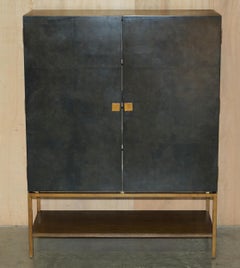 JULIAN CHICHESTER POLLOCK BLACK VELLUM SHELVEiNG STORAGE CABINET