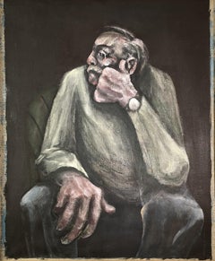 "Seated Man"  Figurative Oil Painting