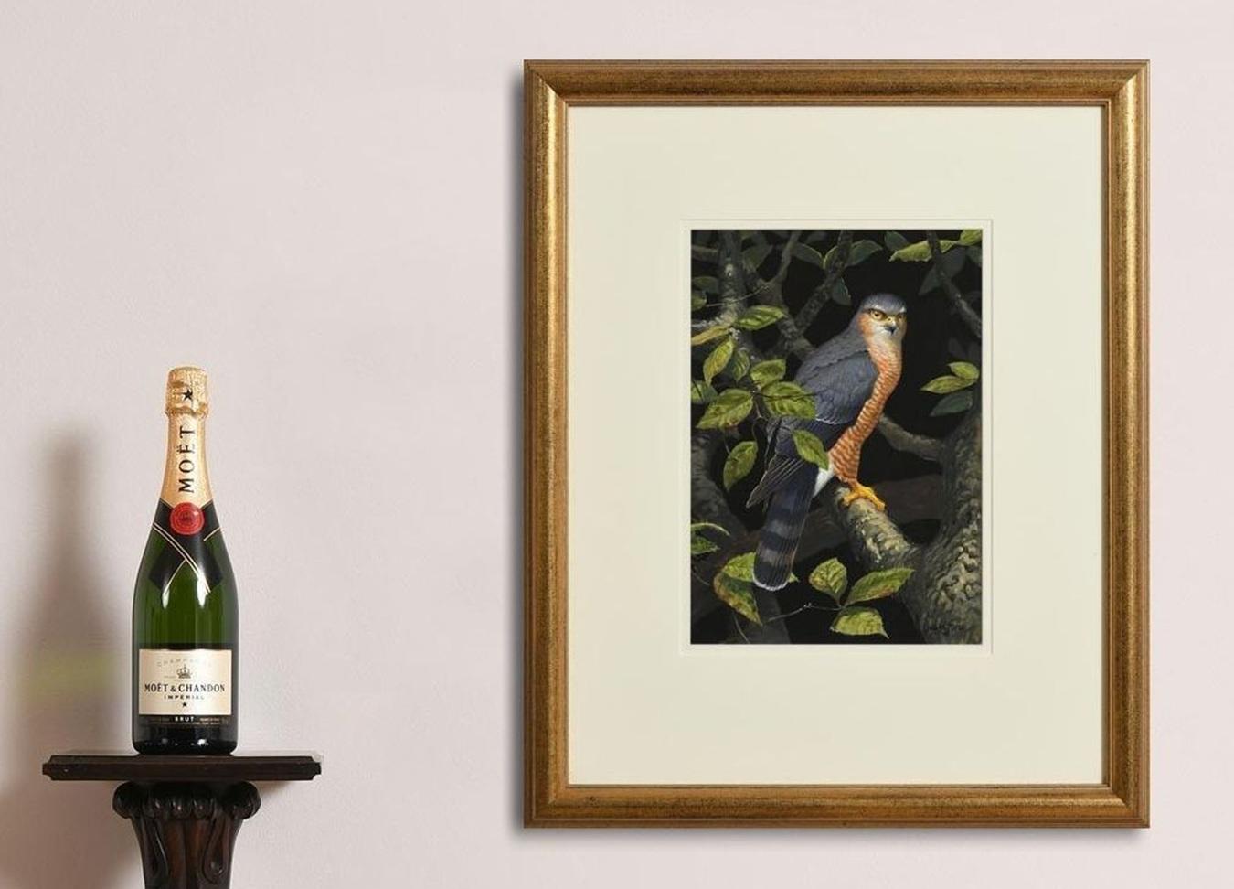 Julian Friers Irisches Ölgemälde auf Karton Vogelfalke im Zustand „Hervorragend“ im Angebot in Dublin, Ireland