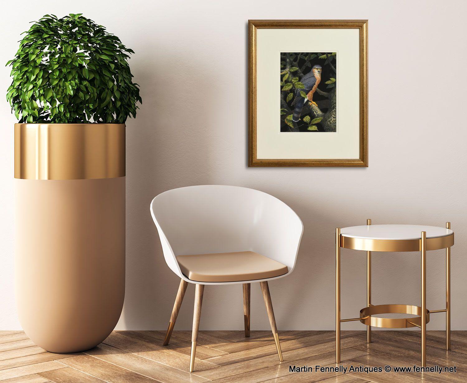 Julian Friers Irisches Ölgemälde auf Karton Vogelfalke (20. Jahrhundert) im Angebot