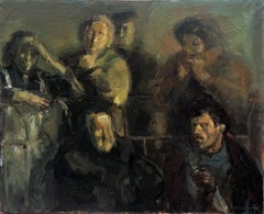Portrait de famille espagnole, peinture à l'huile sur toile